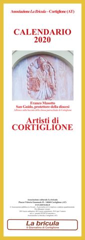 Copertina del calendario 2020: Artisti di Cortiglione