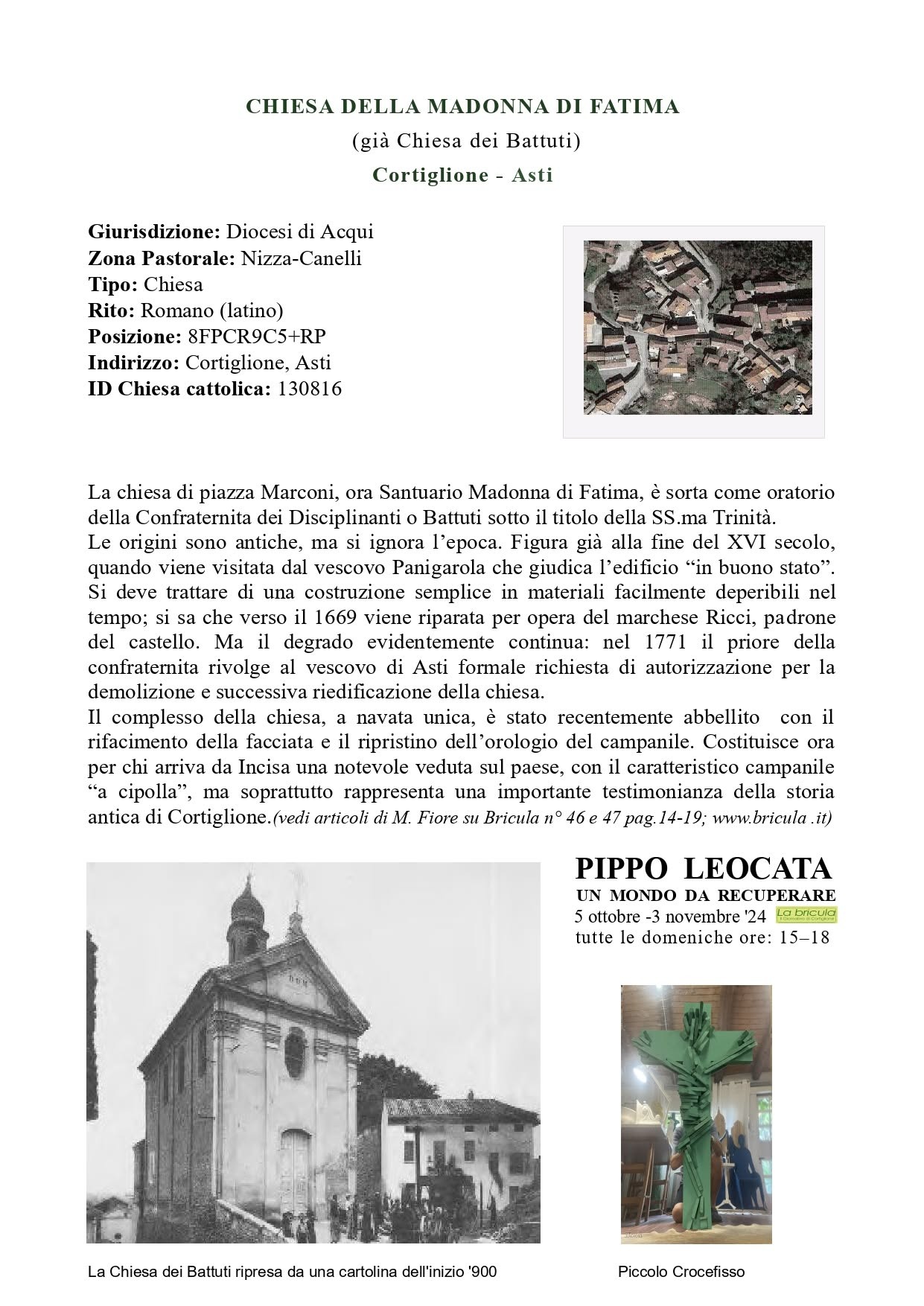 Scheda della Chiesa della Madonna di Fatima